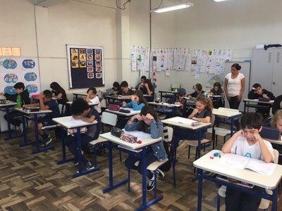 Alunos do 5º ano do EF realizam simulado de Português e Matemática