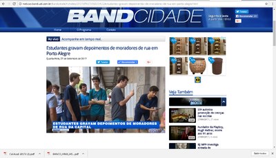 Grupo de Estudantes do Ensino Médio é tema de reportagem no Jornal BandCidade