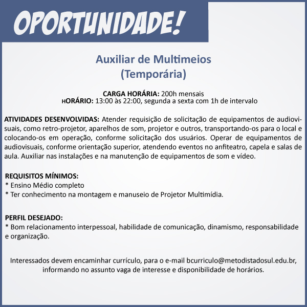 Auxiliar de Multimeios