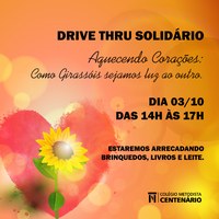 Colégio Centenário promove Ação Solidária via Drive Thru
