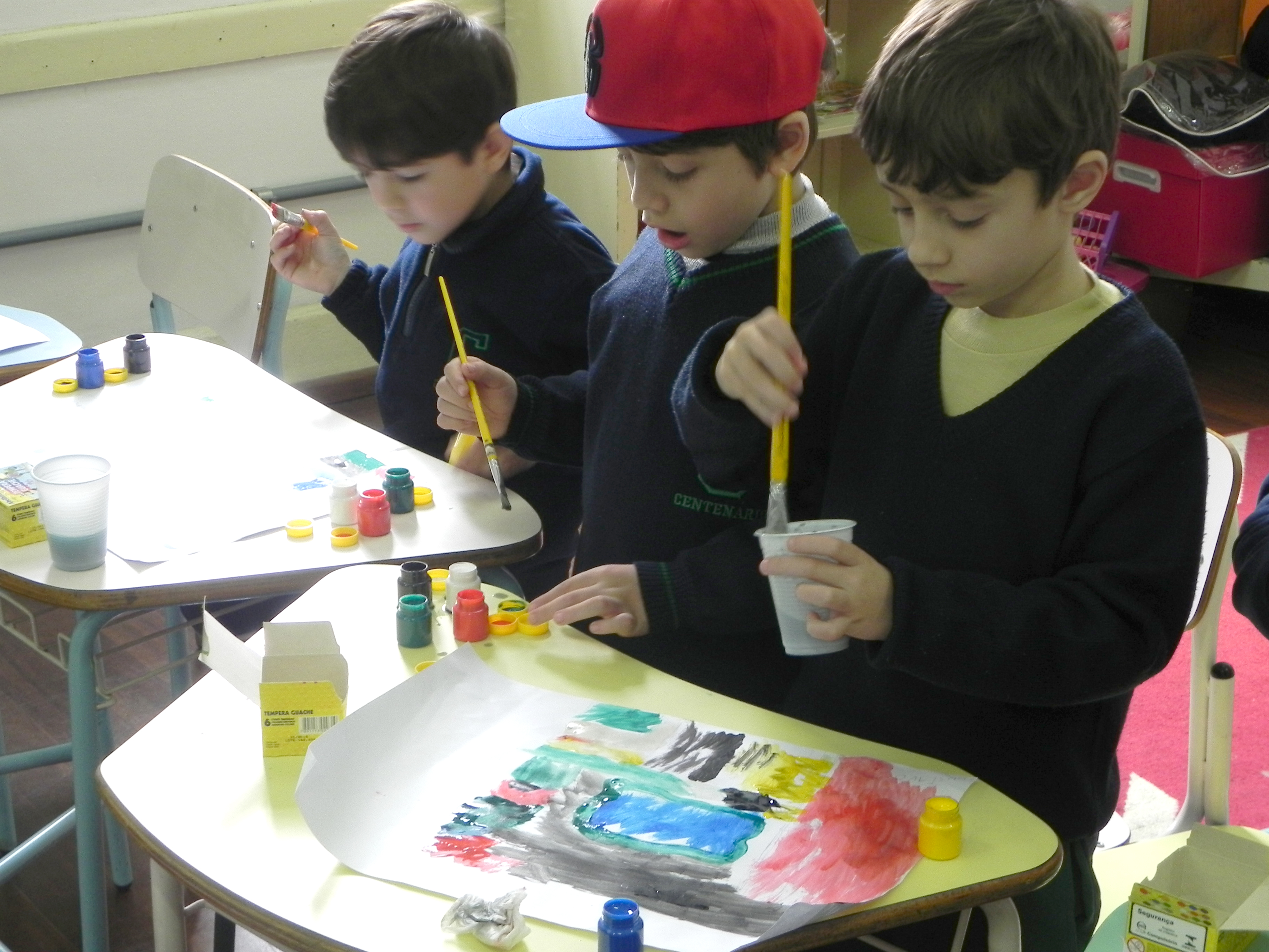 aula de artes no 1º ano