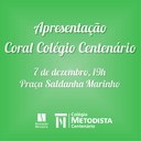 Coral do Colégio Centenário integra programação “Viva o Natal”