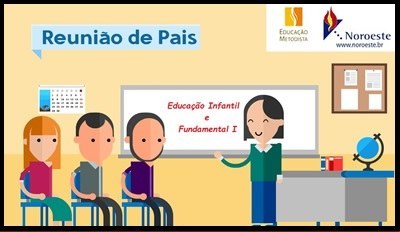 Comunicamos aos senhores pais que, no dia 04 de Maio (sábado), no horário das 8h às 11h, realizaremos uma reunião de pais com os professores da Educ. Infantil e Fundamental I.