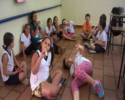 Aula de flauta - 4º ano B