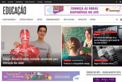Revista Educação divulga notícia sobre Realidade Aumentada adotada pelo Colégio